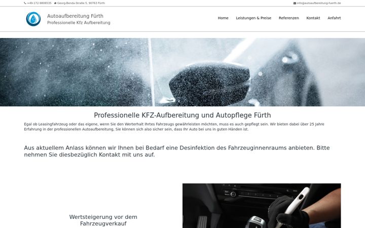 Capture d'écran de autoaufbereitung-fuerth.de