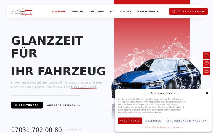 Capture d'écran de autoaufbereitung-glanzzeit.de