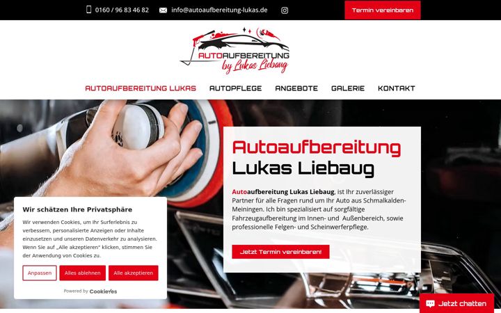 Screenshot of autoaufbereitung-lukas.de