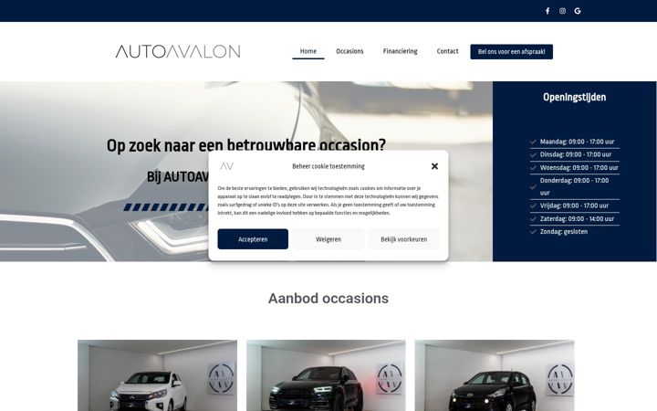 Screenshot of autoavalon.nl