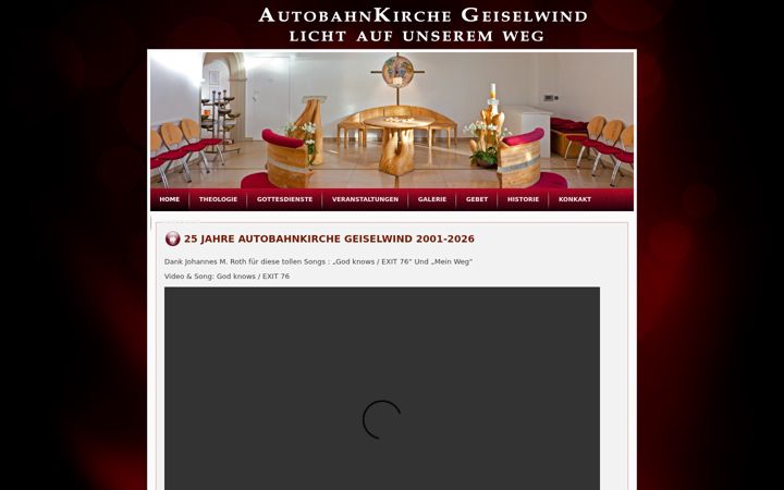 Capture d'écran de autobahnkirche-geiselwind.de