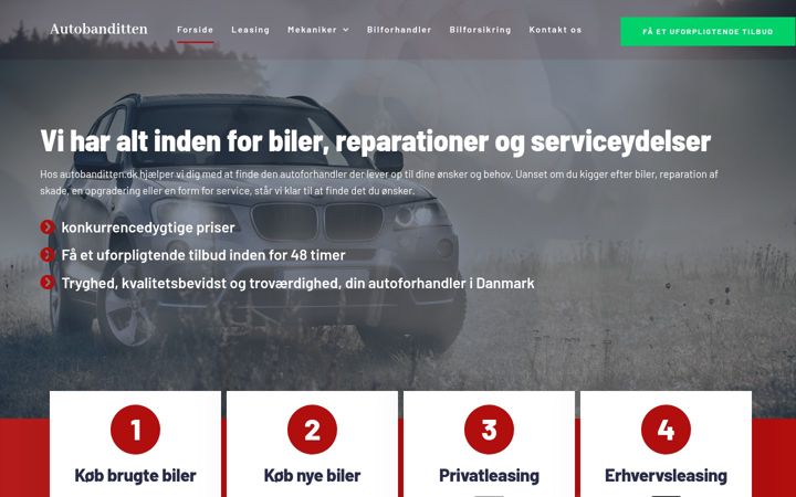 Screenshot of autobanditten.dk