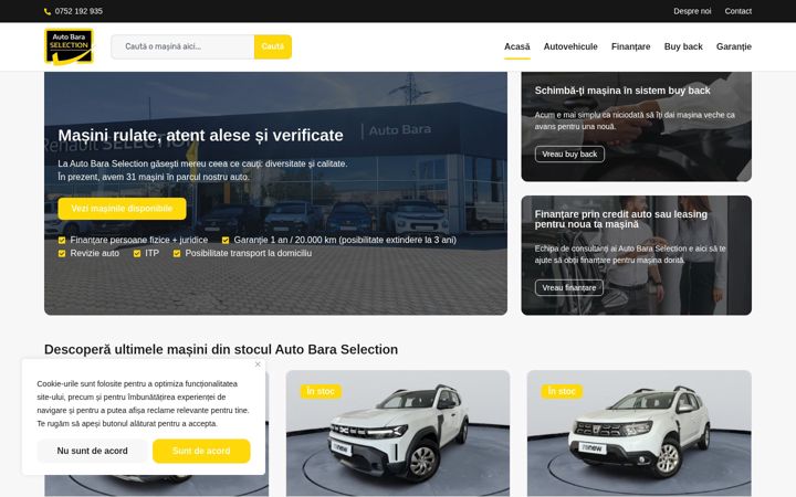 Screenshot of autobaraselection.ro