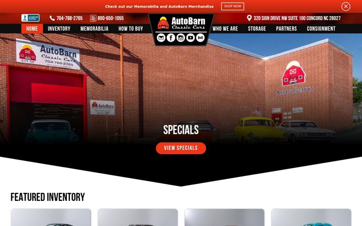 Screenshot of autobarnclassiccars.com