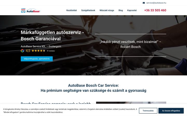 Screenshot of autobase.hu