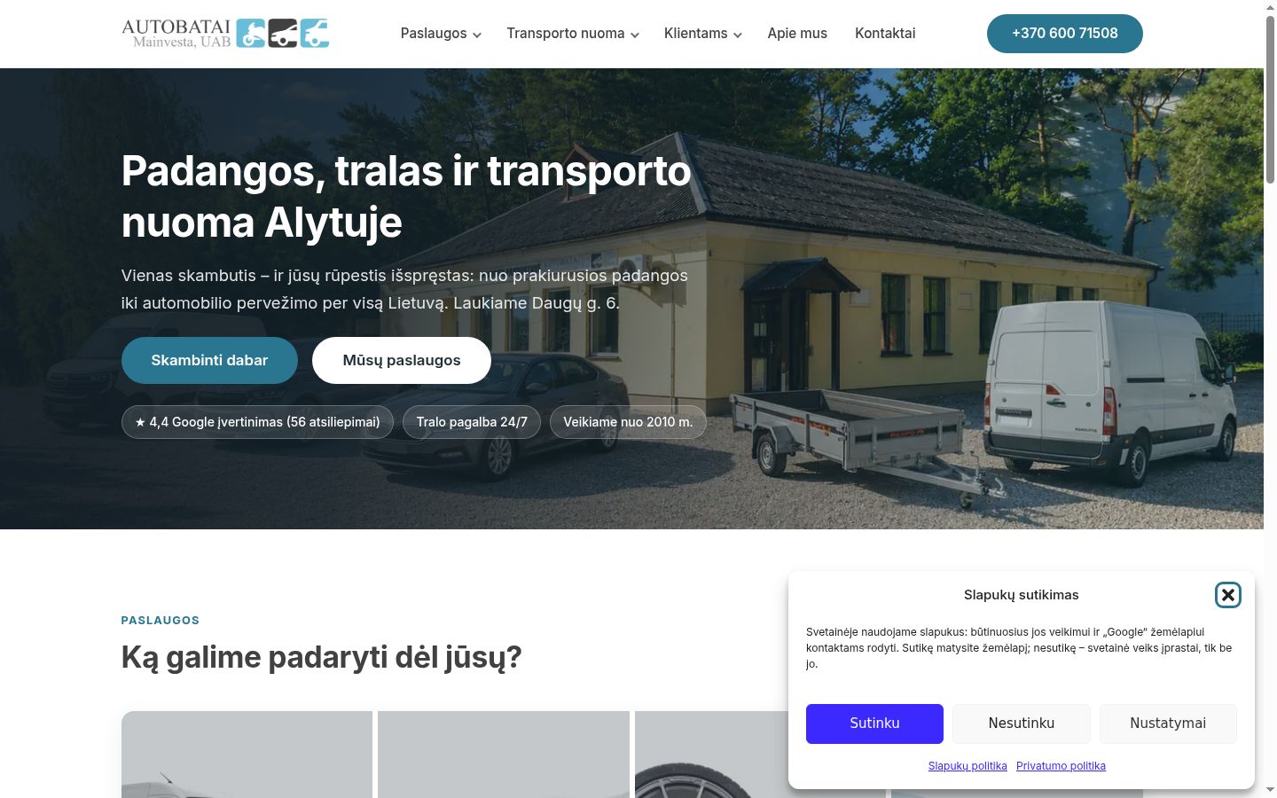 Snímek obrazovky baneru souhlasu zobrazeného před jakoukoli interakcí