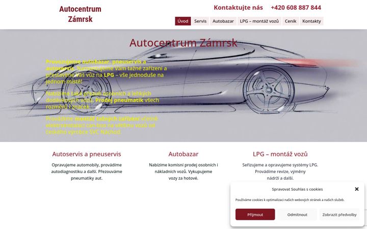 Screenshot of autobazar-zamrsk.cz