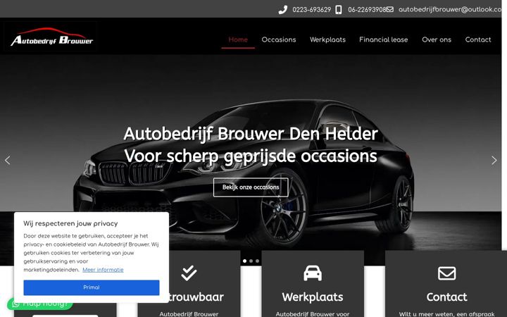Captura de pantalla de autobedrijf-brouwer.nl