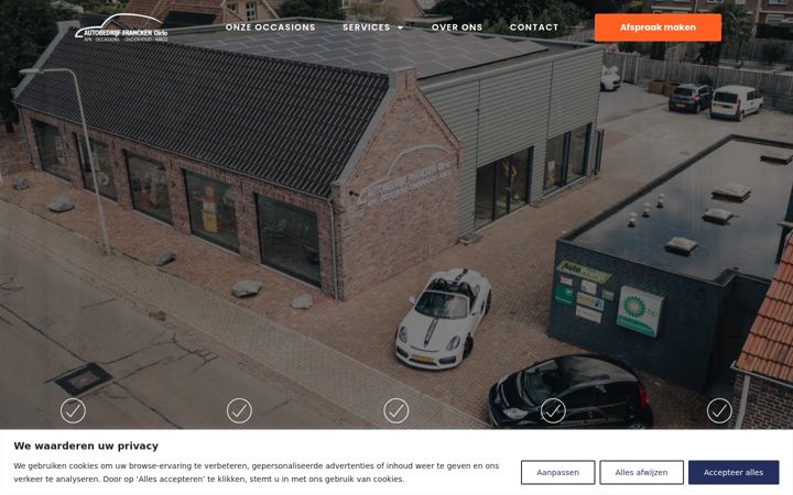 Captura de pantalla de autobedrijf-francken.nl