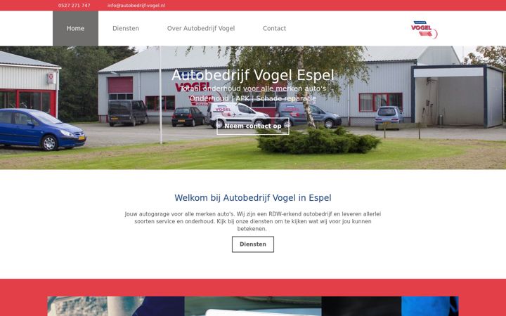 Captura de pantalla de autobedrijf-vogel.nl