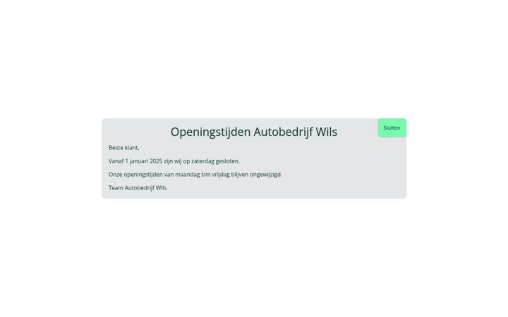 Captura de pantalla de autobedrijf-wils.nl