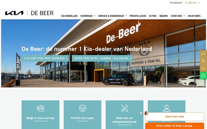 Captura de pantalla de autobedrijfdebeer.nl