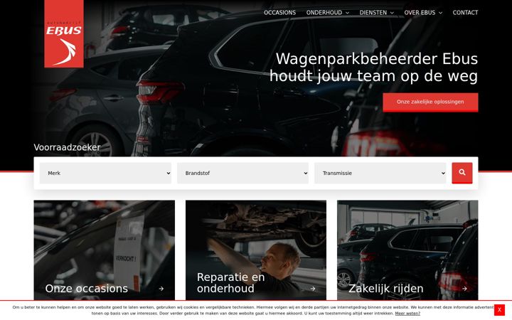 Captura de pantalla de autobedrijfebus.nl
