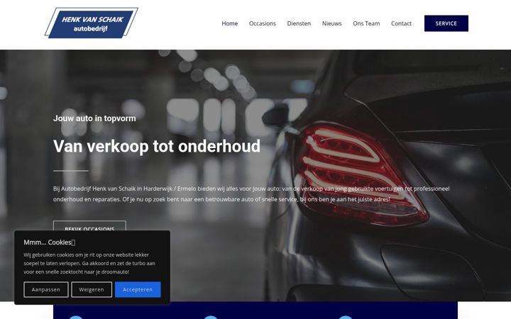 Captura de pantalla de autobedrijfhenkvanschaik.nl