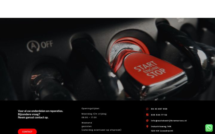 Captura de pantalla de autobedrijfkramervos.nl