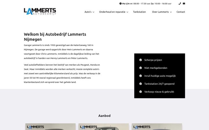 Captura de pantalla de autobedrijflammerts.nl