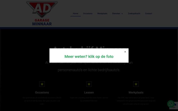 Ekrano kopija autobedrijfminnaar.nl