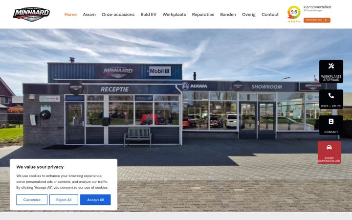 Ekrano kopija autobedrijfminnaard.nl