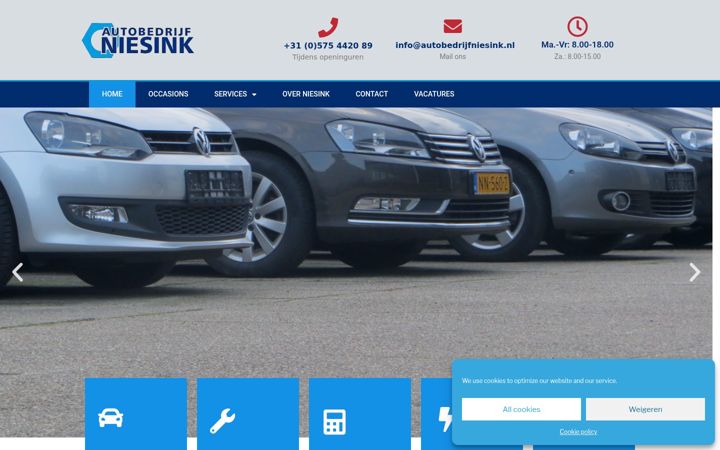 Ekrano kopija autobedrijfniesink.nl