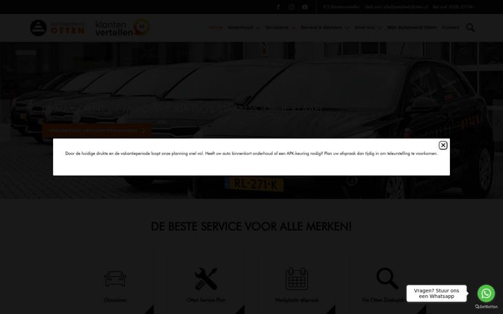 Ekrano kopija autobedrijfotten.nl