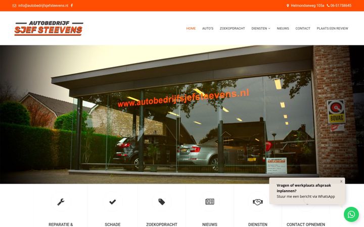 Snimka zaslona za autobedrijfsjefsteevens.nl