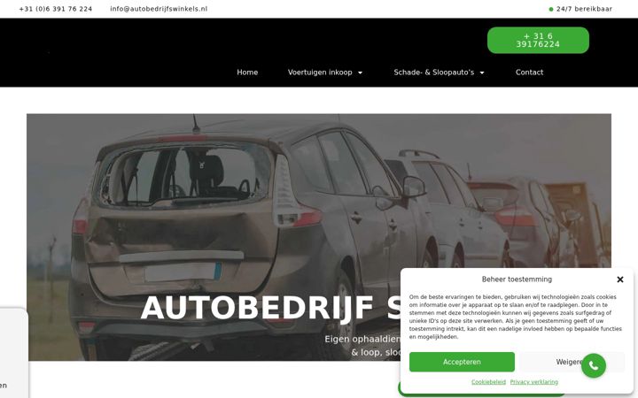 Captura de pantalla de autobedrijfswinkels.nl