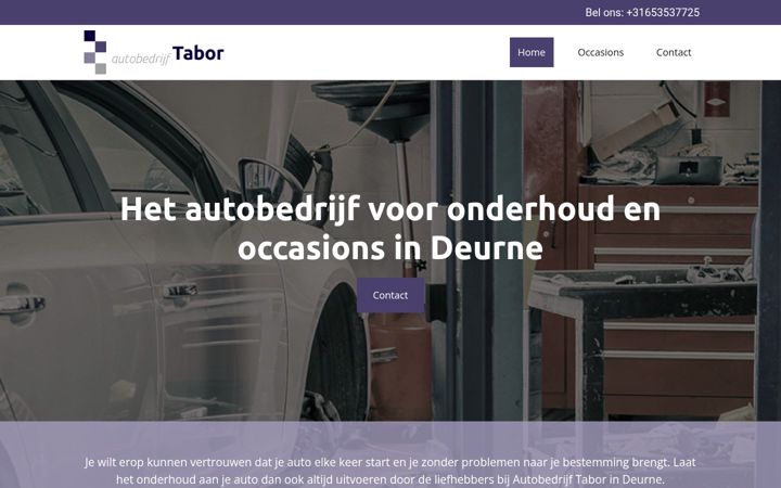 Captura de pantalla de autobedrijftabor.nl