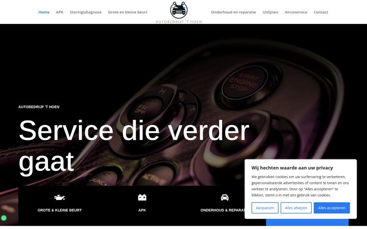 Screenshot of autobedrijfthoen.nl