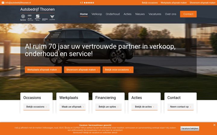 Screenshot of autobedrijfthoonen.nl