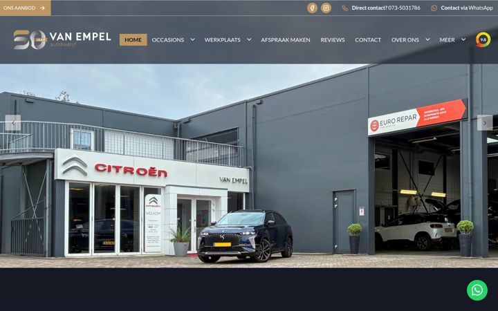 Screenshot of autobedrijfvanempel.nl