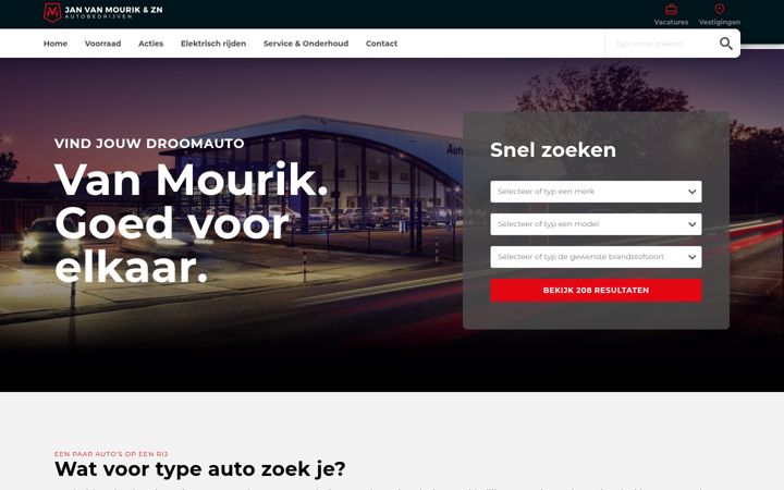 Screenshot of autobedrijfvanmourik.nl