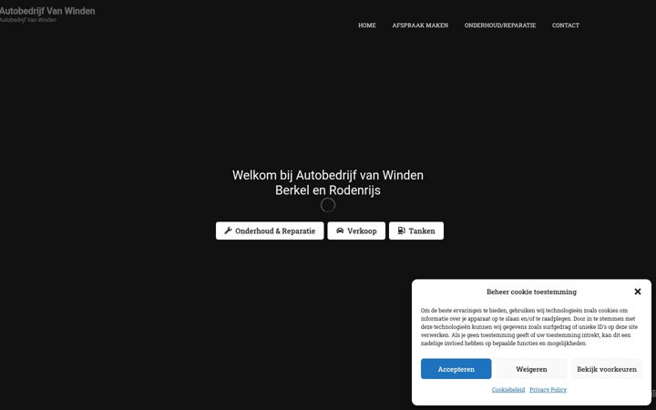 Screenshot of autobedrijfvanwinden.nl