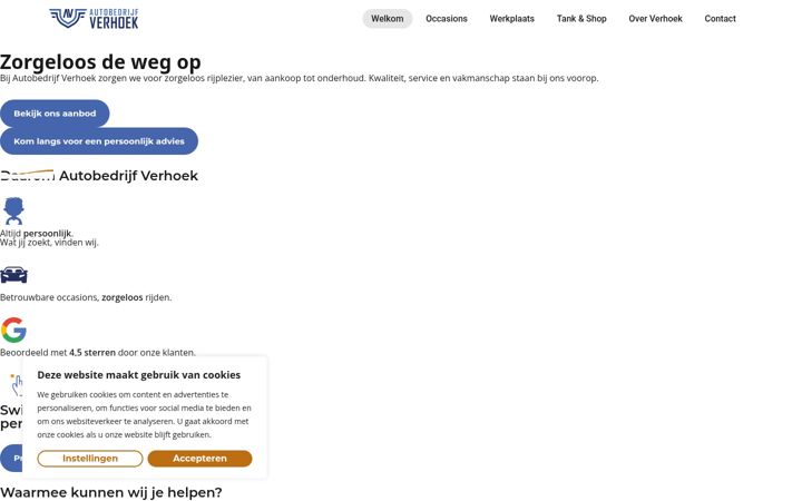 Screenshot of autobedrijfverhoek.nl