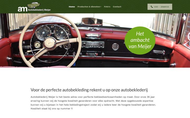 Screenshot of autobeklederij-meijer.nl