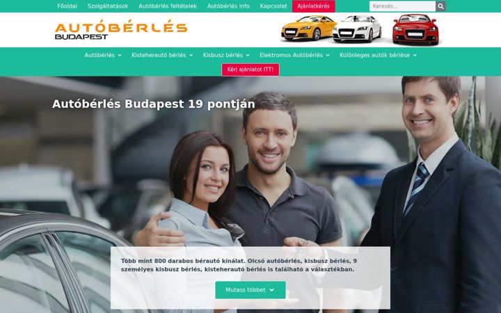 Screenshot of autoberlesbudapest.net
