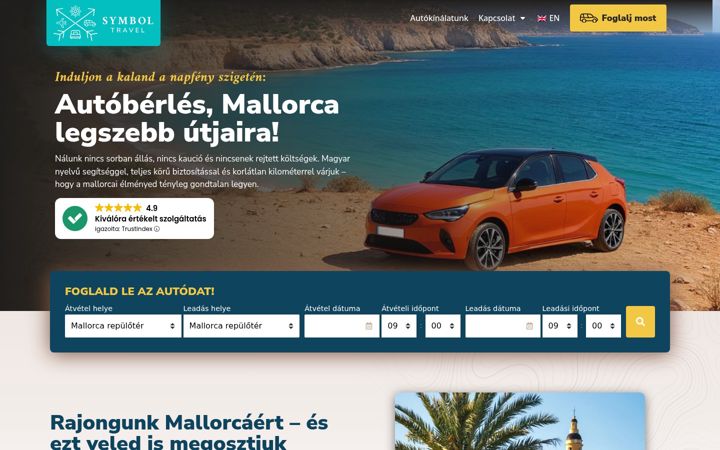 Posnetek zaslona autoberlesmallorca.hu
