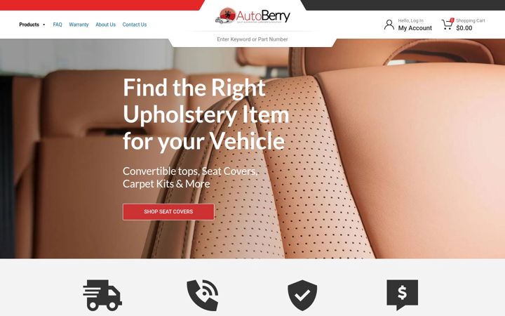 Screenshot of autoberry.com