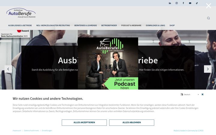 Screenshot of autoberufe.de