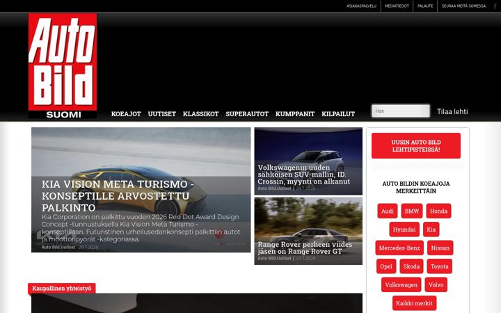 Screenshot of autobild.fi