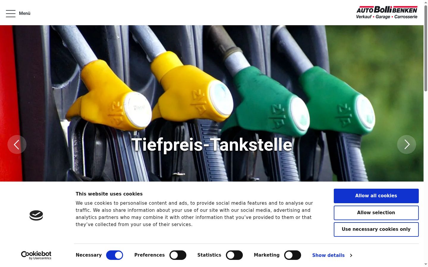 Screenshot van de toestemmingsbanner zoals getoond vóór enige interactie