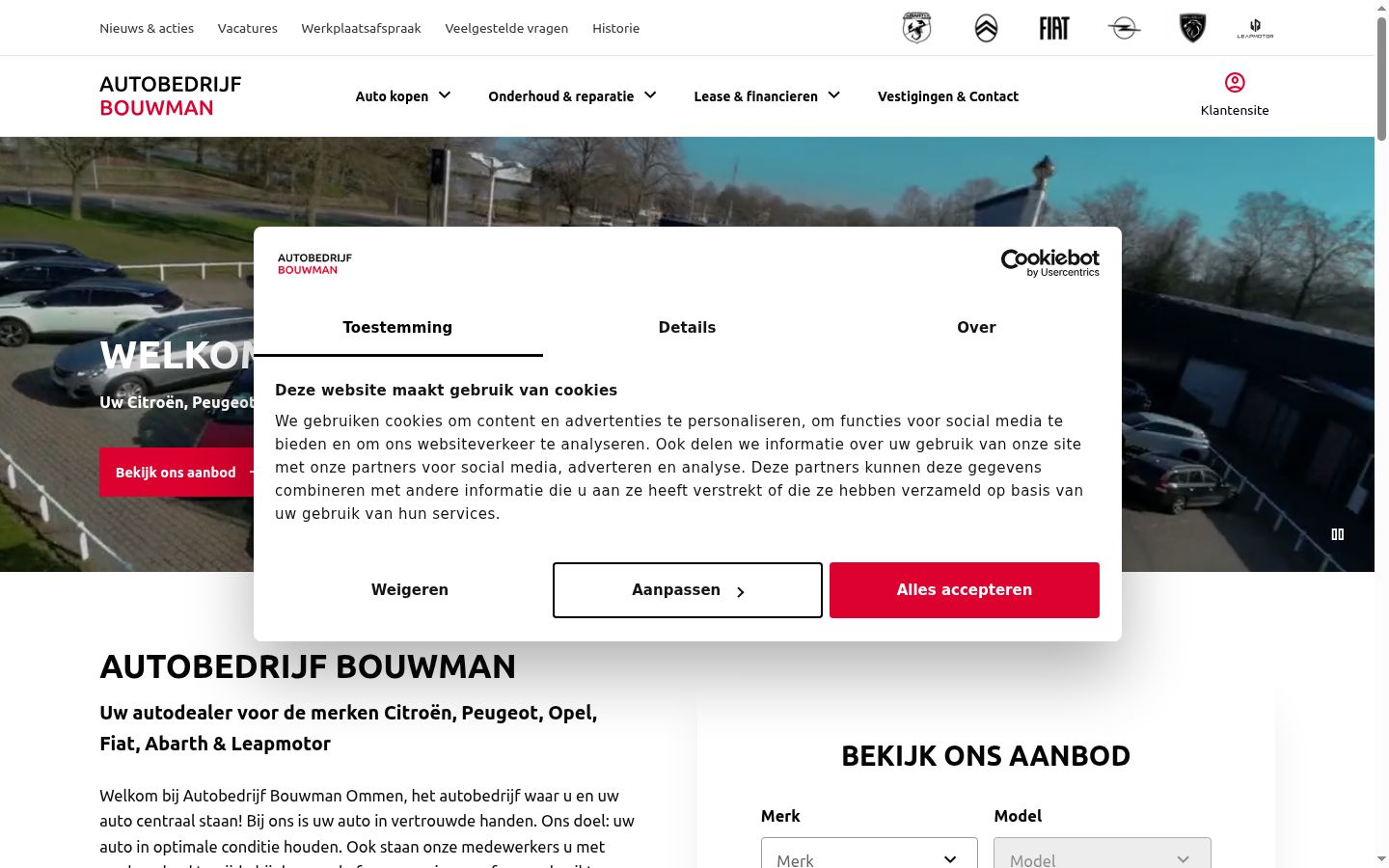 Snímek obrazovky baneru souhlasu zobrazeného před jakoukoli interakcí