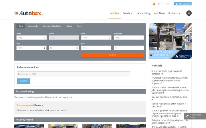 Screenshot of autobox.al