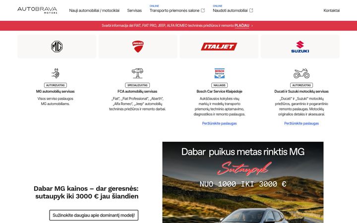 Screenshot of autobravamotors.lt