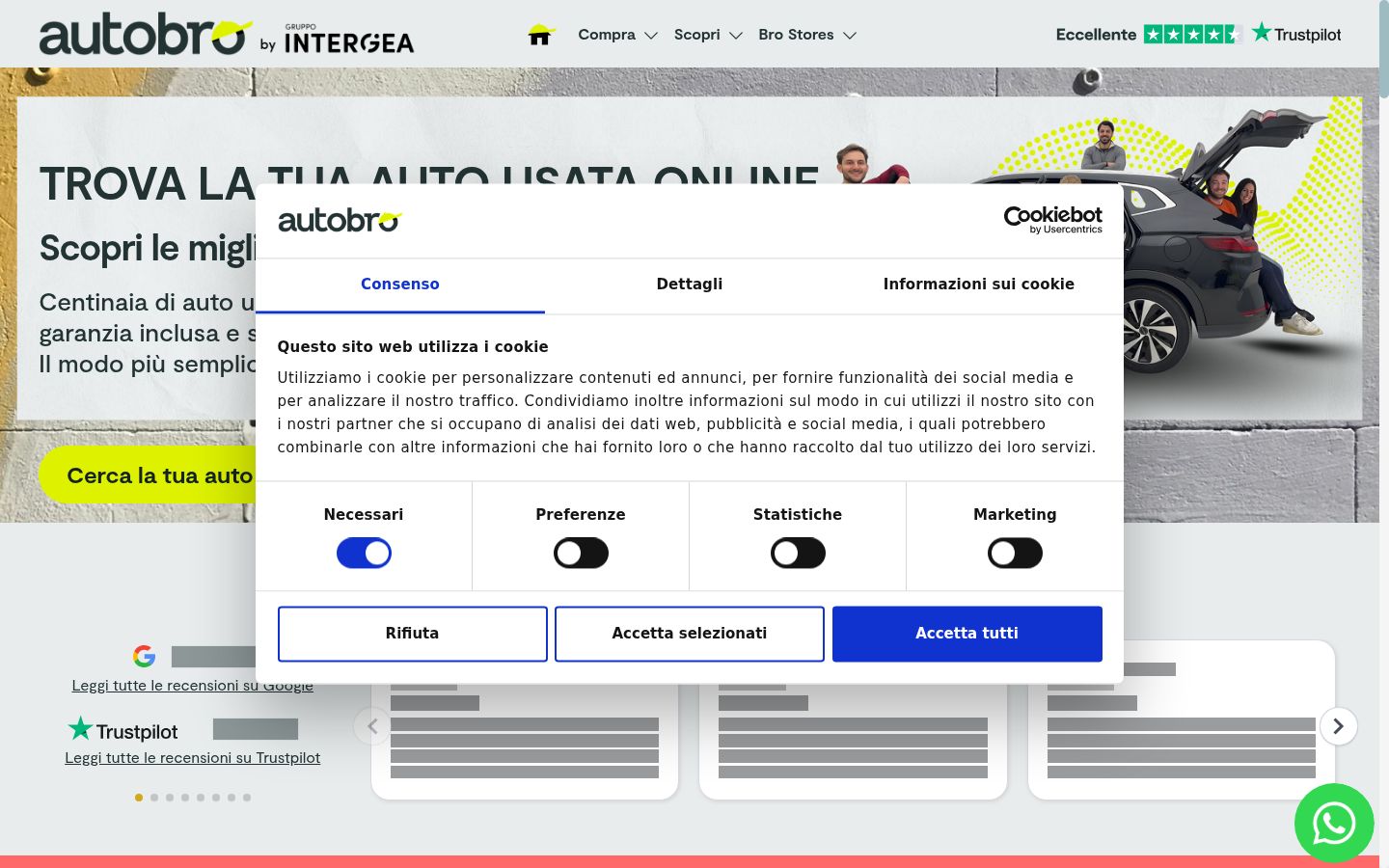 Zrzut ekranu banera zgody wyświetlanego przed jakąkolwiek interakcją