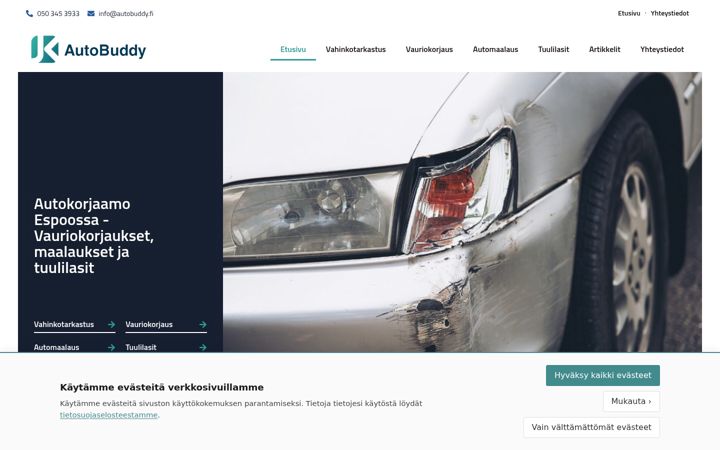 Captură de ecran a autobuddy.fi