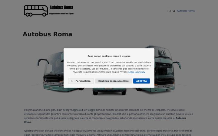 Screenshot of autobus.roma.it