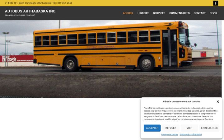 Screenshot of autobusarthabaska.com