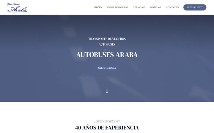 Screenshot of autobusesaraba.com