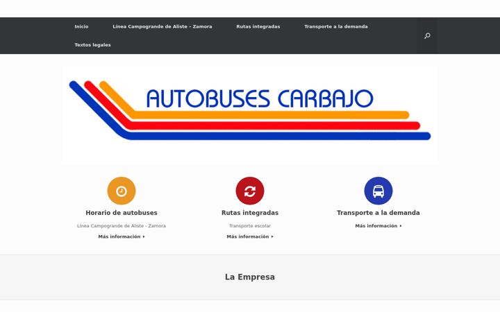 Screenshot of autobusescarbajo.es