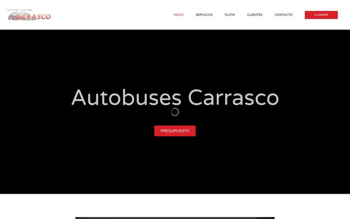 Screenshot of autobusescarrasco.com